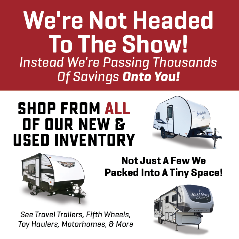Shop all entire inventory of new and used RVs!